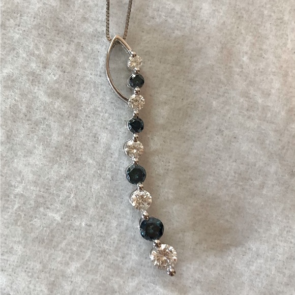 3CT Genuine Diamonds BLUE diamonds! 3CT necklace - Picture 4 of 10